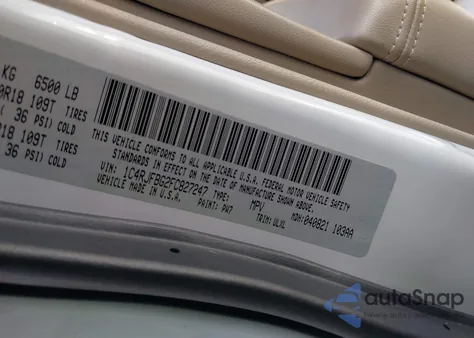 2015 Jeep Grand Cherokee Limited from USA, damaged, VIN 1C4RJFBG2FC827247